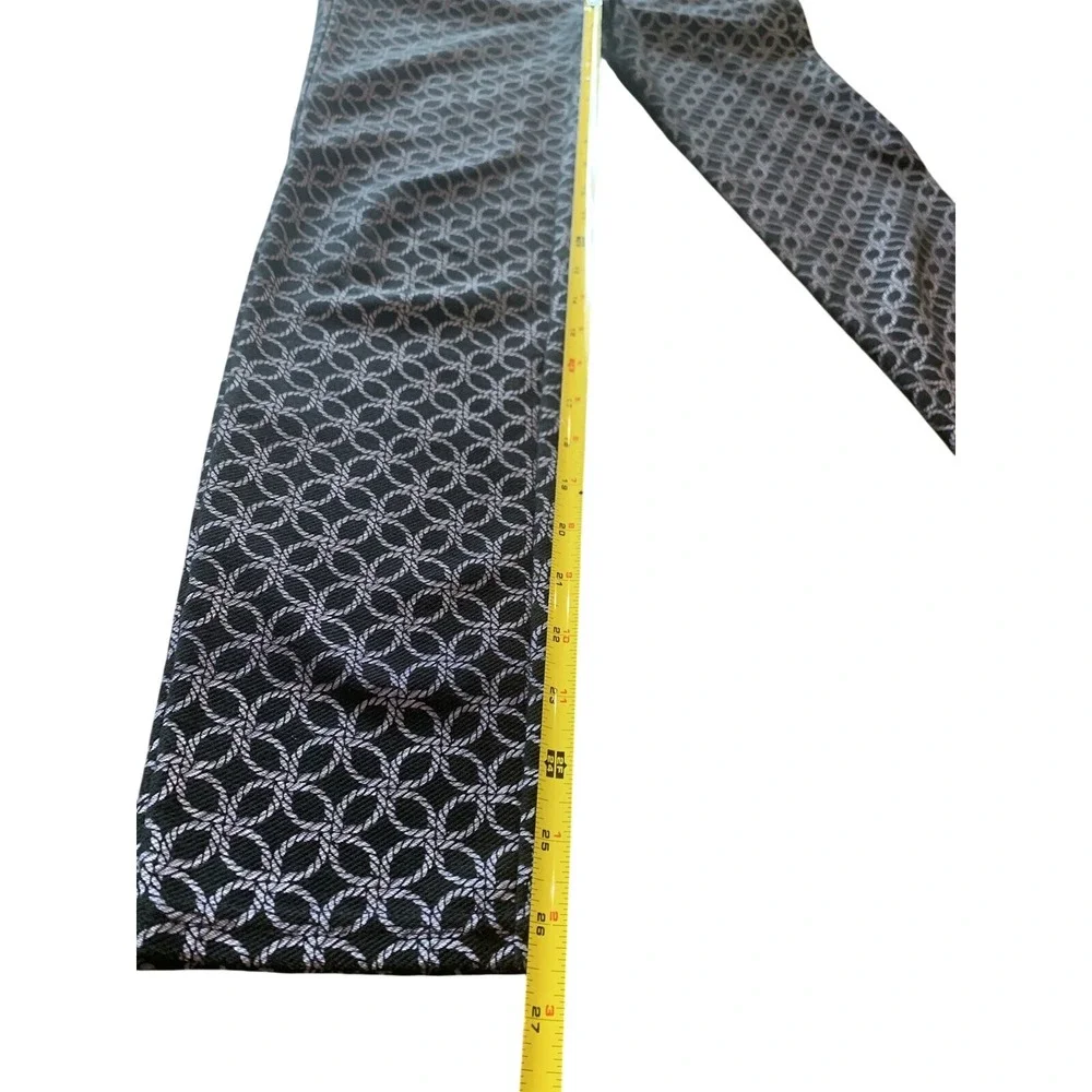 Michael Kors Black White Geometric Print Pants Womens Size XS‎ Pull Pn Skinny